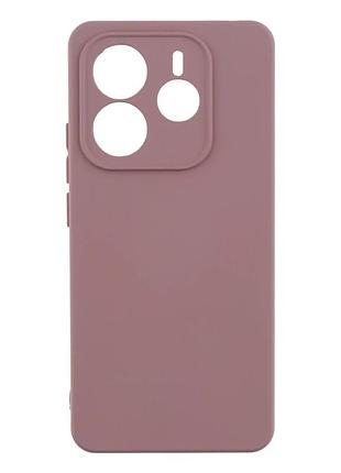 Чехол силиконовый full case для xiaomi redmi note 14 5g с защитой камеры микрофибра 19.pink sand