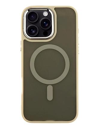 Чехол tpu pc с magsafe для iphone 16 pro серый противоударный с защитой камеры