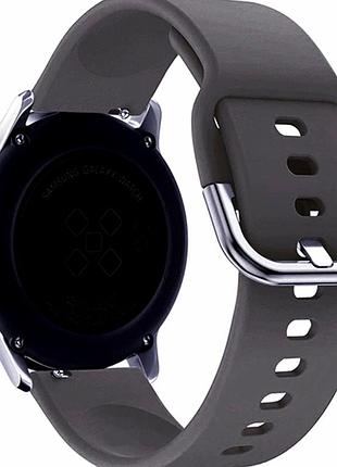 Ремешок универсальный 20мм силиконовый для samsung amazfit huawei цвет lavander grey