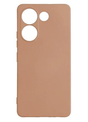 Чехол силиконовый full case для tecno camon 20 pro ck7n с защитой камеры микрофибра 19.pink sand