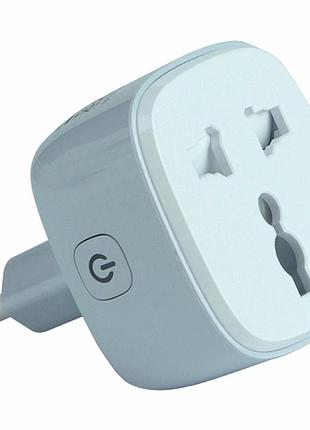 Смарт розетка wifi 2500вт 100-250в 50х50х63мм белая ldnio scw1050 для управления электроприборами