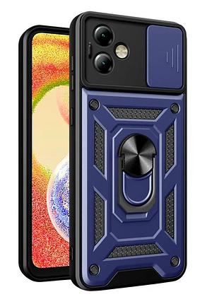 Чохол протиударний armor guard shield для motorola moto g14 4g із захистом камери dark blue