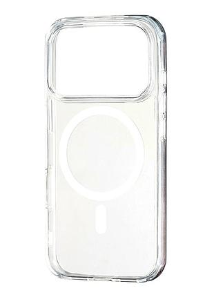 Чохол силіконовий clear case з magsafe для iphone 17 pro прозорий із захистом камери