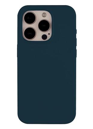 Чехол силиконовый full size для iphone 15 pro max с защитой камеры 46.cosmos blue