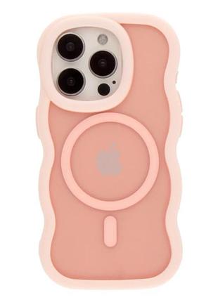 Чехол tpu+pc aquawave с magsafe для iphone 12 12 pro защитный розовый с усиленными углами