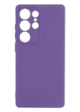 Чехол силиконовый full camera для samsung galaxy s25 ultra 5g tpu с микрофиброй внутри фиолетовый