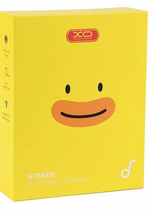 Блютуз стерео гарнитура 35mah для детей корпус пластик цвет желтый модель xo g6 tws
