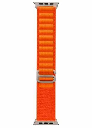 Ремінець alpine loop для apple watch 38 40 41 mm титан поліестер спандекс колір жовтогарячий