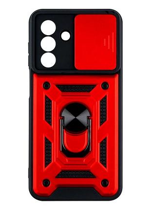 Чехол противоударный armor guard shield для samsung galaxy a17 a175 a17 5g a176 с подставкой защита камеры красный