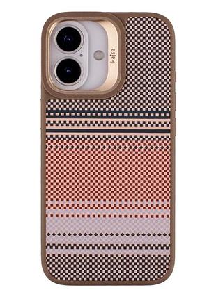 Чехол противоударный kajsa resort collection для iphone 17 с magsafe tpu микрофибра desert gold