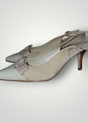 Босоножки слингбэки roland cartier, каблук киттен хилл, kitten heel