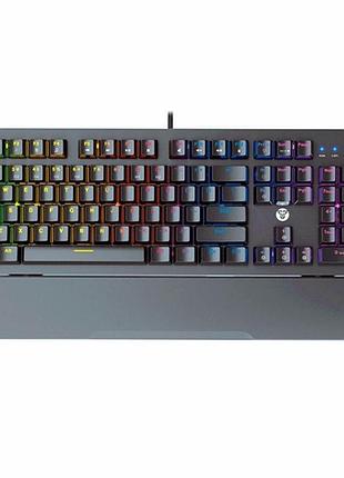 Игровая клавиатура fantech max power mk853v2 red switch механическая 104 клавиши rgb подсветка черный пластиковый корпус