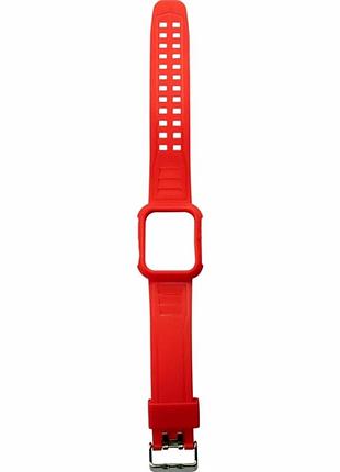 Ремешок для apple watch silicone 40 41 мм красный защита от царапин и потертостей