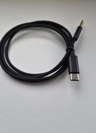 Кабель value aux type-c - 4pin audio 3.5 мм 1 м black