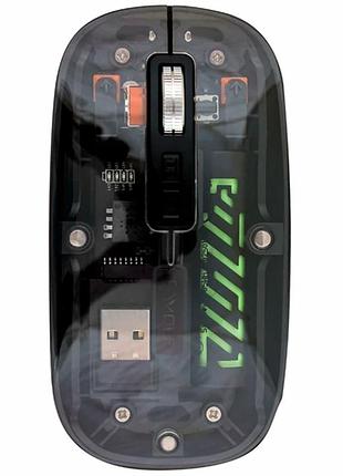 Беспроводная мышь twolf x11 2.4g bluetooth аккумуляторная 1600dpi черный abs пластик для работы и дома