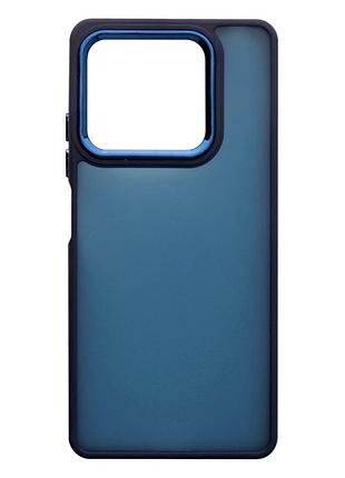 Чехол tpu+pc space ii для xiaomi redmi note 13 5g противоударный матовый защитный темно-синий