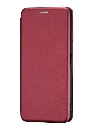Чохол-книжка standart для xiaomi redmi 15c шкірозамінник 360 захист винний червоний