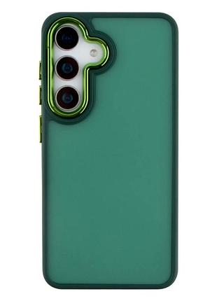 Чехол tpu+pc space ii color matte для samsung galaxy s23+ 5g защитный зеленый с усиленными углами