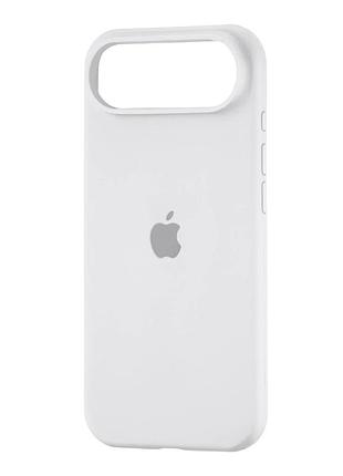Чехол силиконовый full cover для iphone 17 air защита камеры белый