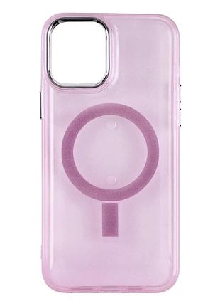 Чехол tpu lollipop с magsafe для iphone 12 pro max защитный темно-фиолетовый с усиленными углами