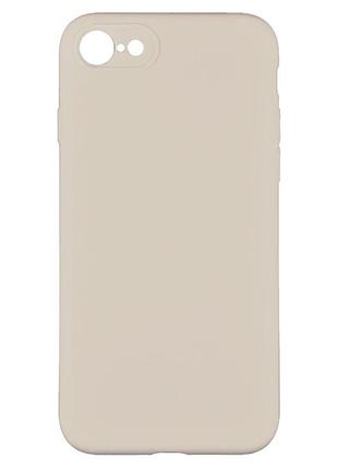 Чехол силиконовый full camera для iphone 7 8 se 2020 с микрофиброй внутри защитный antique white