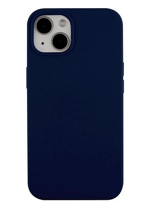 Чехол силиконовый full size для iphone 13 противоударный с защитой камеры blue cobalt