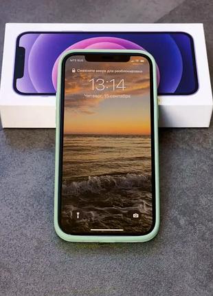Чехол силиконовый silicone case для iphone 11 pro max с микрофиброй внутри mint 4