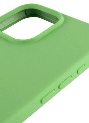 Чехол силиконовый silicone case для iphone 11 pro max с микрофиброй внутри mint 7