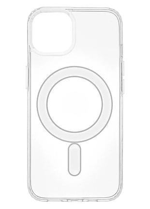 Прозрачный чехол tpu clear case с magsafe для iphone 14 защита камеры тонкий легкий transparent.