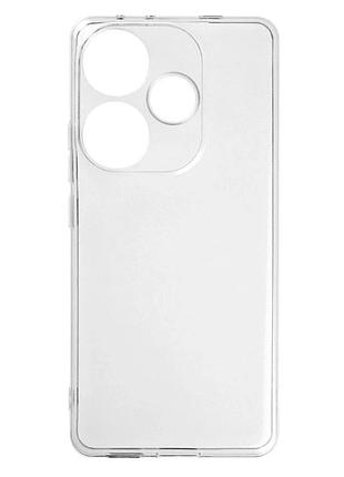 Прозрачный чехол tpu для xiaomi poco f6 turbo 3 с защитой камеры легкий и тонкий transparent