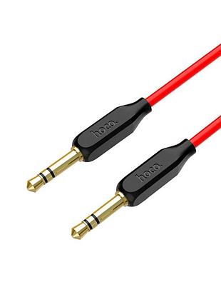 Аудио-кабель hoco upa11 aux 3.5mm черный 1м из tpe с позолоченными разъемами
