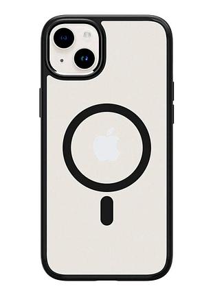 Чехол tpu pc ultra hybrid с magsafe для iphone 13 черный противоударный с защитой камеры