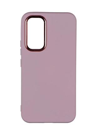Чехол силиконовый silicone cover для samsung galaxy a54 5g с микрофиброй внутри розовый песок