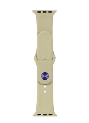 Ремешок силиконовый для apple watch 42 44 45 46 49 мм цвет галька размер l