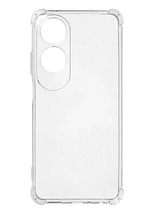 Прозорий чохол tpu для oppo a60 4g із захистом камери та посиленими кутами прозорий