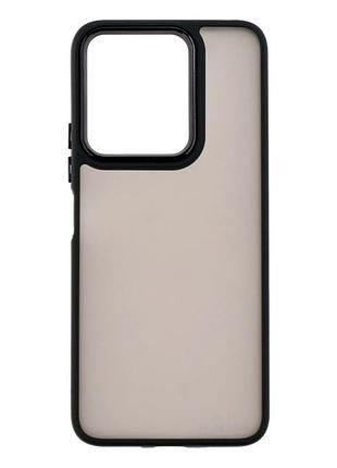 Чохол tpu+pc space ii color matte для xiaomi redmi 13 4g poco m6 4g чорний із захистом камери