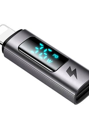 Адаптер mcdodo usb-c to lightning 36 вт з led-дисплеєм для заряджання та передавання даних чорний ot-6100