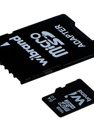 Карта памяти wibrand microsdhc 16gb uhs-1 10 class для записи видео и хранения данных в мобильных устройствах и пк