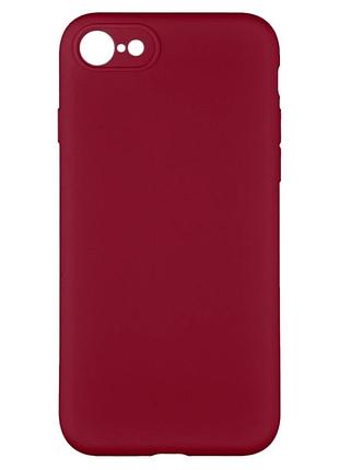 Чехол силиконовый full camera для iphone 7 8 se2 с микрофиброй защита камеры розовый