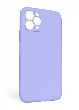 Чехол силиконовый full camera для iphone 11 pro max с микрофиброй защита камеры 05.lilac