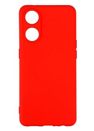 Чехол силиконовый full camera для oppo reno 8t с микрофиброй внутри защита камеры красный