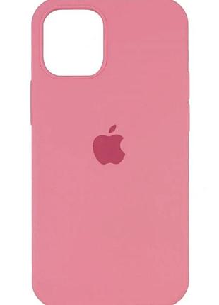 Чехол силиконовый silicone case для iphone 11 pro с микрофиброй внутри защитный светло-розовый