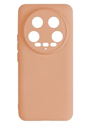 Чехол силиконовый full camera для xiaomi 14 ultra с микрофиброй защита камеры цвет 19.pink sand