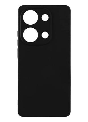 Чехол силиконовый full camera для xiaomi redmi note 13 5g с микрофиброй защита камеры черный