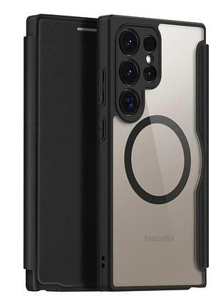 Чехол-книжка dux ducis skin x pro с magsafe для samsung galaxy s24 ultra 5g защита камеры черный