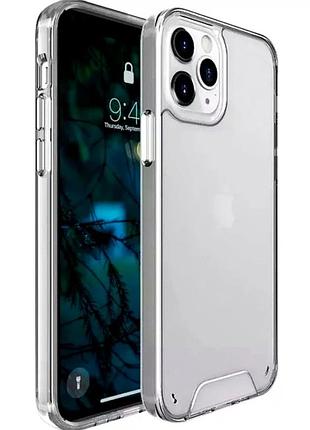 Чохол tpu space case прозорий для iphone 16 з захистом камери та посиленими кутами transparent