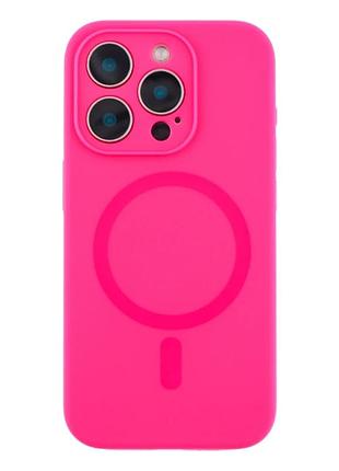 Чехол силиконовый glow silicone case с magsafe для iphone 12 pro защита камеры розовый