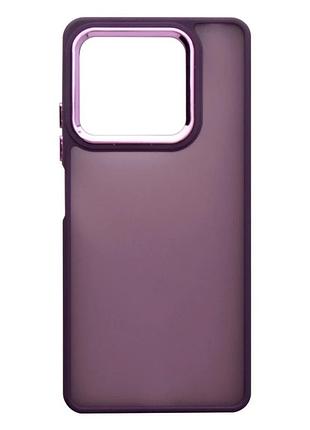 Чехол tpu+pc space ii для xiaomi redmi note 13 5g противоударный матовый защитный темно-фиолетовый