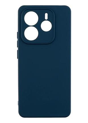 Чохол силіконовий full camera для xiaomi redmi note 14 5g з мікрофіброю всередині захисний темно-синій