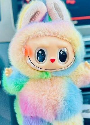 Музыкальная мягкая игрушка labubu лабубу 16 см, светятся ушки